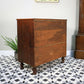Antique Chest of Drawers 3 Graduated Drawers Splits in Two for Tight Spaces
