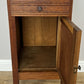 Bedside Table Antique French Style Oak Carved Marble Top Cabinet LOT 6602
