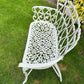 Cast Iron Love Seat Garden Bench in Pebble Grey