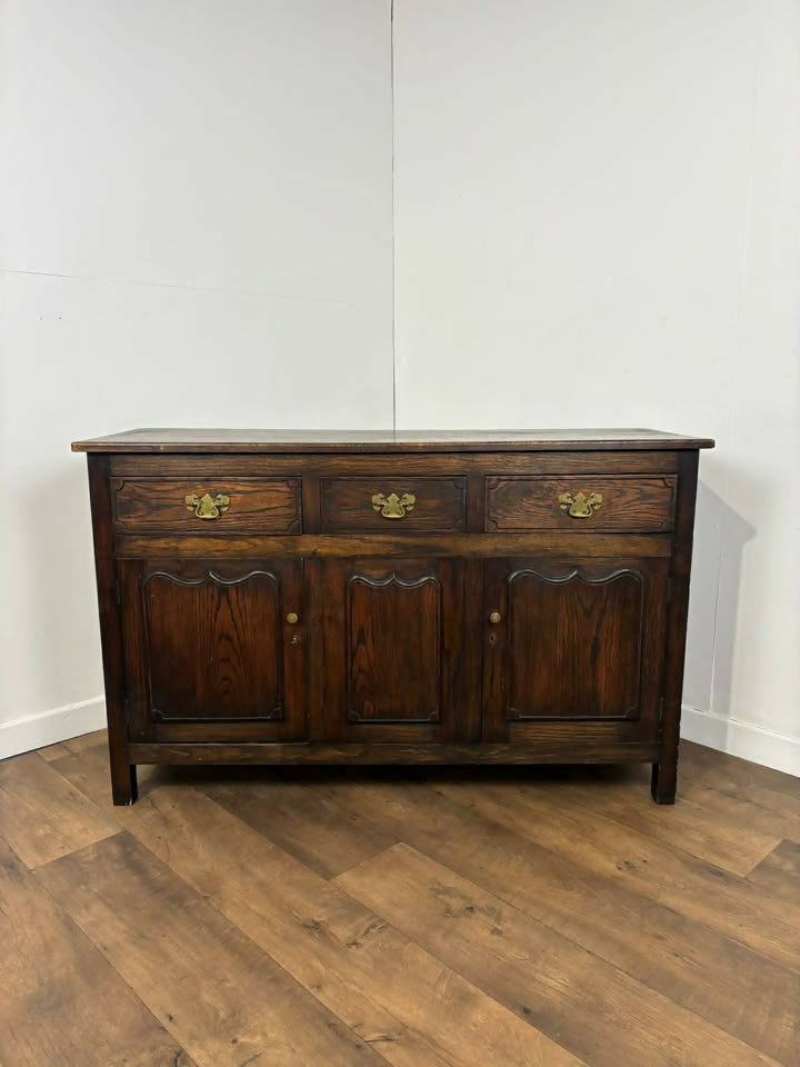 Vintage Dark Oak Sideboard