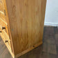 Waxed Solid Pine Two Door Wardrobe / Hall Cupboard