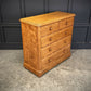 Vintage Victorian Satinwood Chest Of Drawers