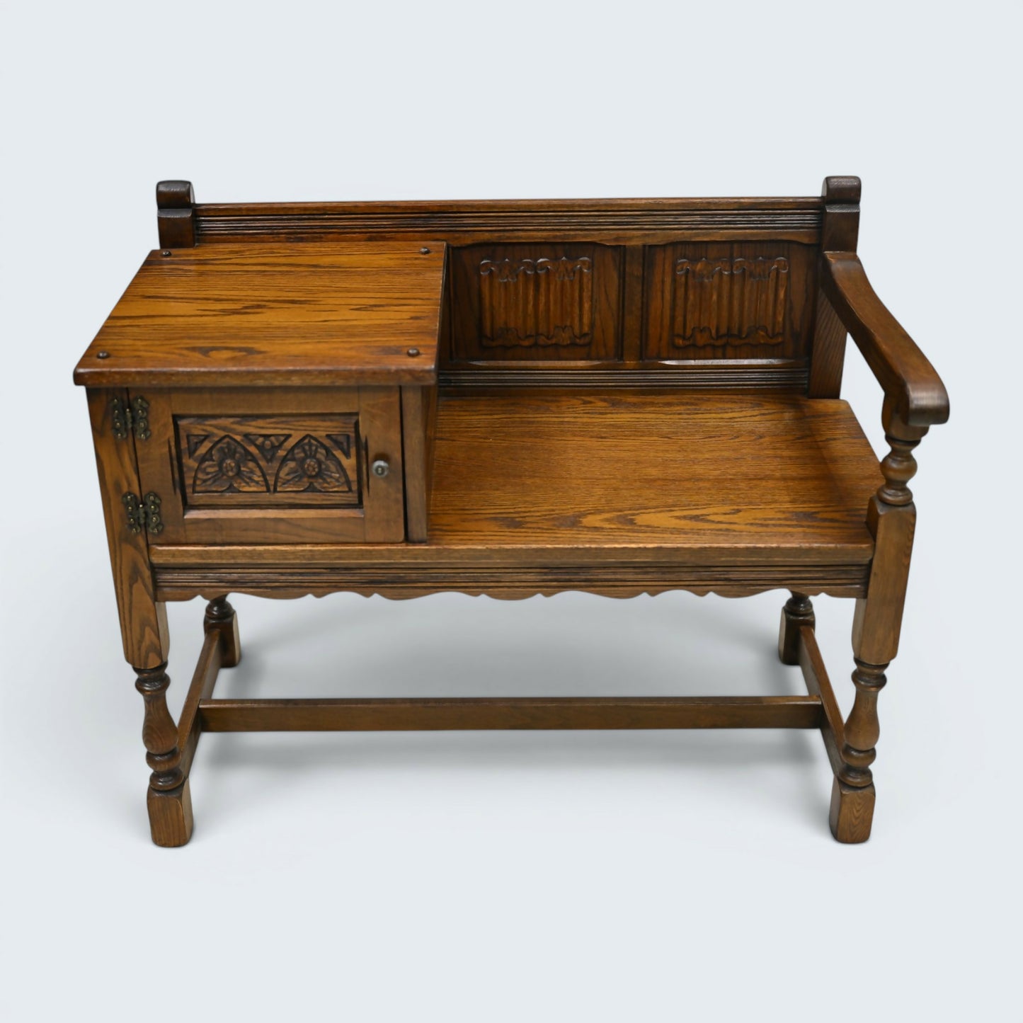 Old Charm Telephone Table Hall Table/Cupboard Light Oak Finish FREE UK Delivery