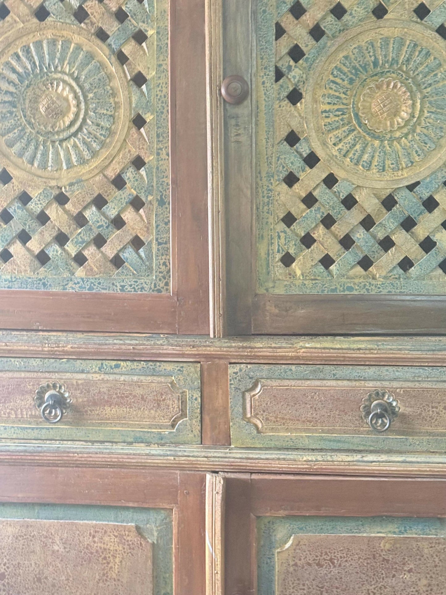 Indian larder vintage cupboard/indian linen cupboard cabinet