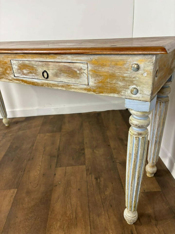 Reproduction French Country Style Acacia Wood Console Table