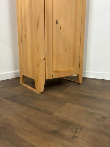 Modern Pine Kitchen Cupboard with Shelves – Wooden Storage Cabinet / Pantry