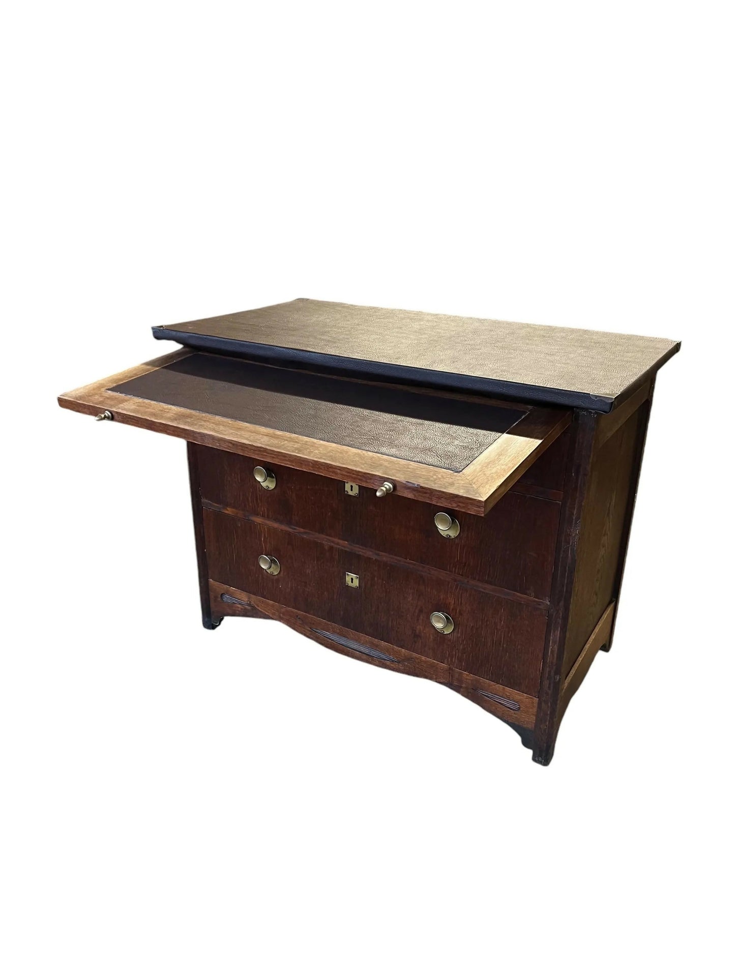 Arts & Crafts period chest of drawers / desk by Otto Weinhold