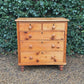 Vintage Victorian Tall Pine Chest Of Drawers