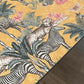 Navy Blue Coffee Table with Sealed Wild Animal Print Top