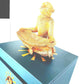 Upcycled hand painted drawers in teal with gold leaf design