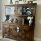 Stained Oak Dresser by Webber Furniture: Leaded Glass Display