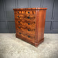 Large Vintage Victorian Tallboy Flame Mahogany Chest Of Drawers