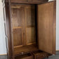 Wardrobe Antique French Style Oak Mirrored Door Carved Armoire LOT 4796