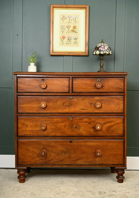 Victorian Mahogany Drawers - 2 Over 3