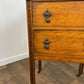 Vintage Oak Two Drawer Chest on Castors