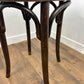 Vintage Small Circular Oak Bentwood Side Table