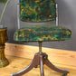Refurbished Vintage 1950s Tansad Industrial Swivel Chair in Blackpop Velvet