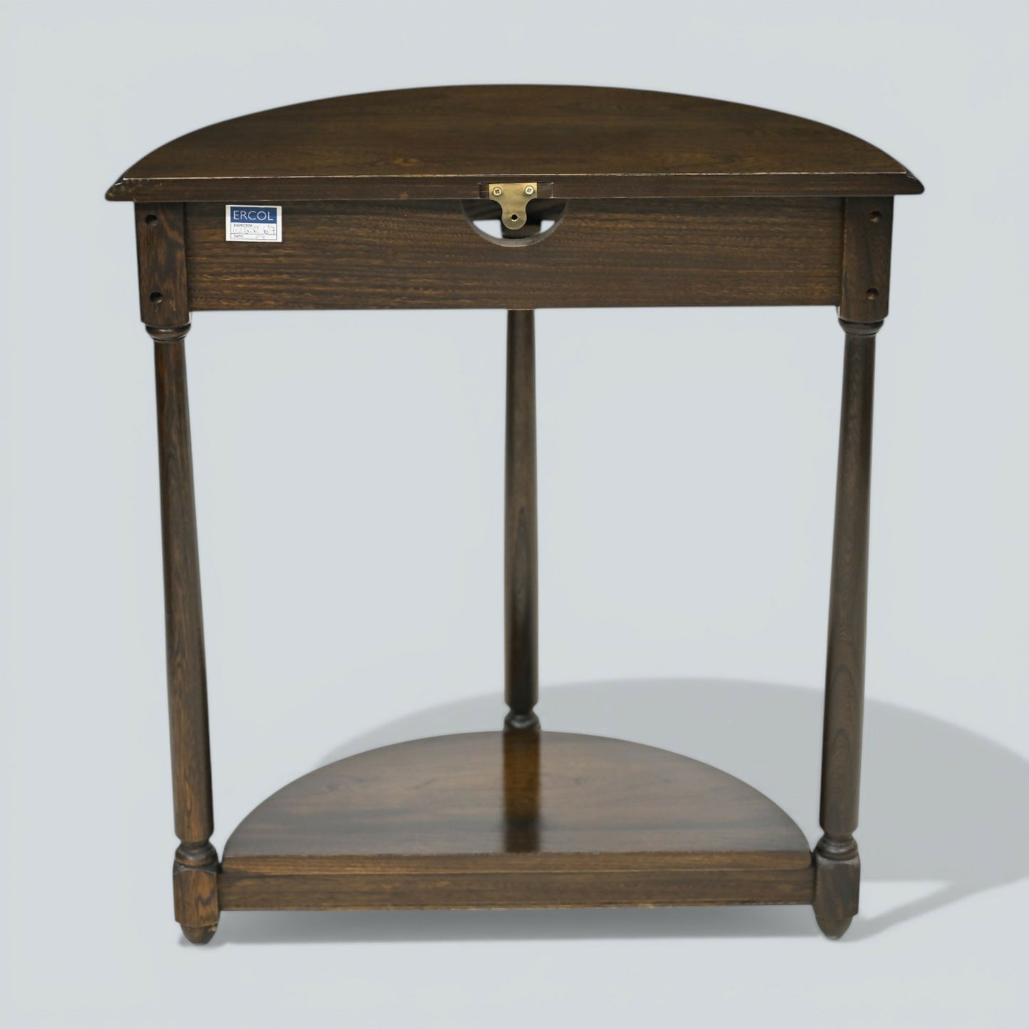 Ercol Half Moon Hall Table Demilune 2 Tier Traditional Dark FREE UK Delivery*