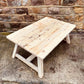 Handmade Reclaimed Wood Coffee Table | Rustic Farmhouse Low Table | Solid Timber | Vintage Cottage Style Living Room Furniture