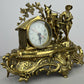 Clock Vintage French Style Quartz Ornate Horse Figure Mantel Clock LOT 6435