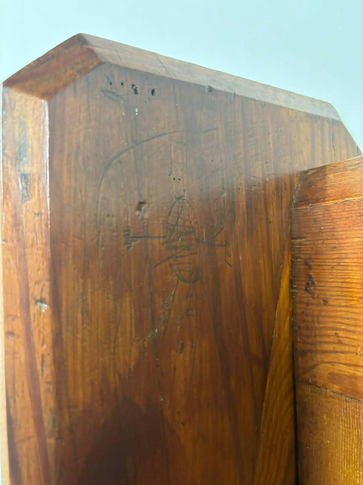 Victorian Pitch Pine Pew Of Small Proportions