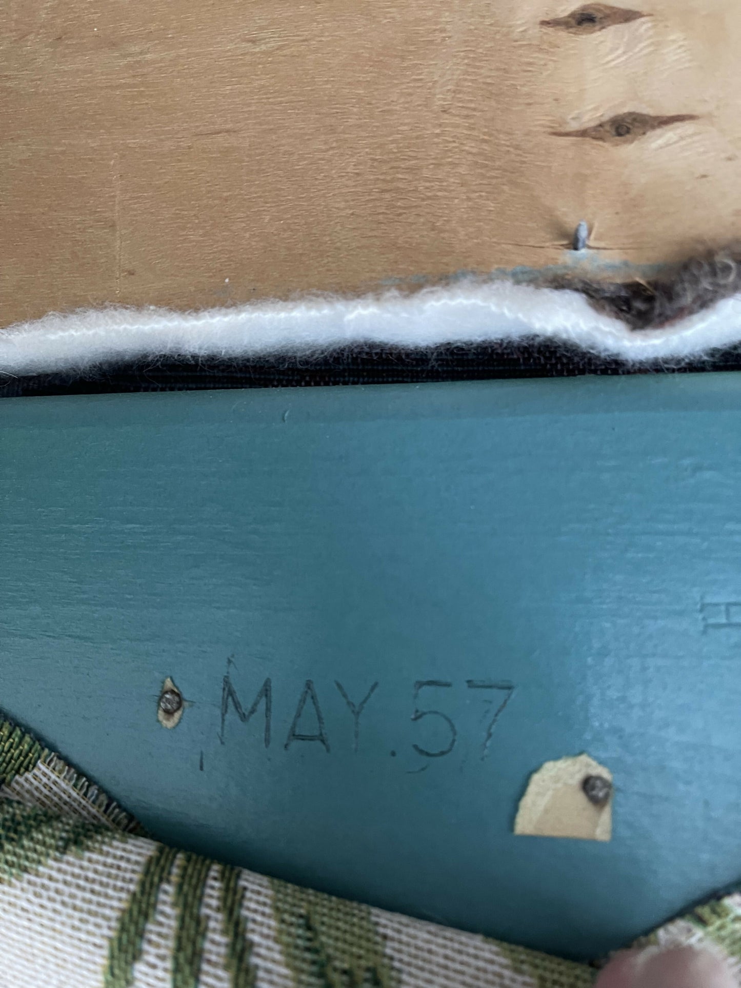 Lush Lusty Lloyd loom 1957 repainted and reupholstered occasional chair