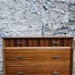Lebus Chest of Drawers: Mid-Century Modern Tallboy Cabinet Four Drawer