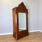 Wardrobe Antique French Style Burr Walnut Mirrored Carved Armoire LOT 6512