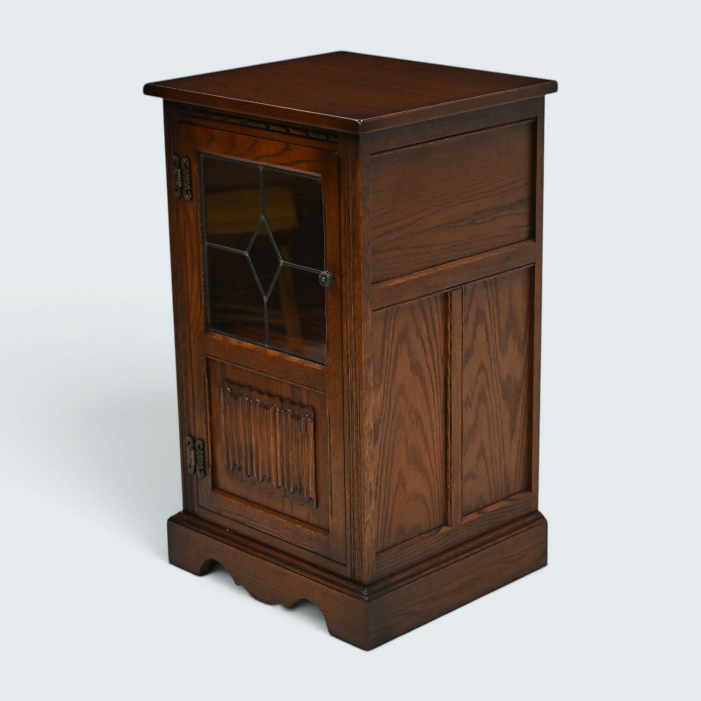 Old Charm Hi Fi/Record Cabinet 1 Adjustable Shelf Tudor Brown FREE UK Delivery*