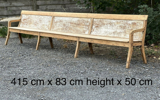 Very Long French Dining Bench, 1800s