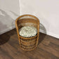 Vintage Wicker Bedroom Chair with Cushion
