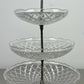 Bomboniere Vintage French Crystal Cut Three Tier Serving Cake Stand LOT 6439