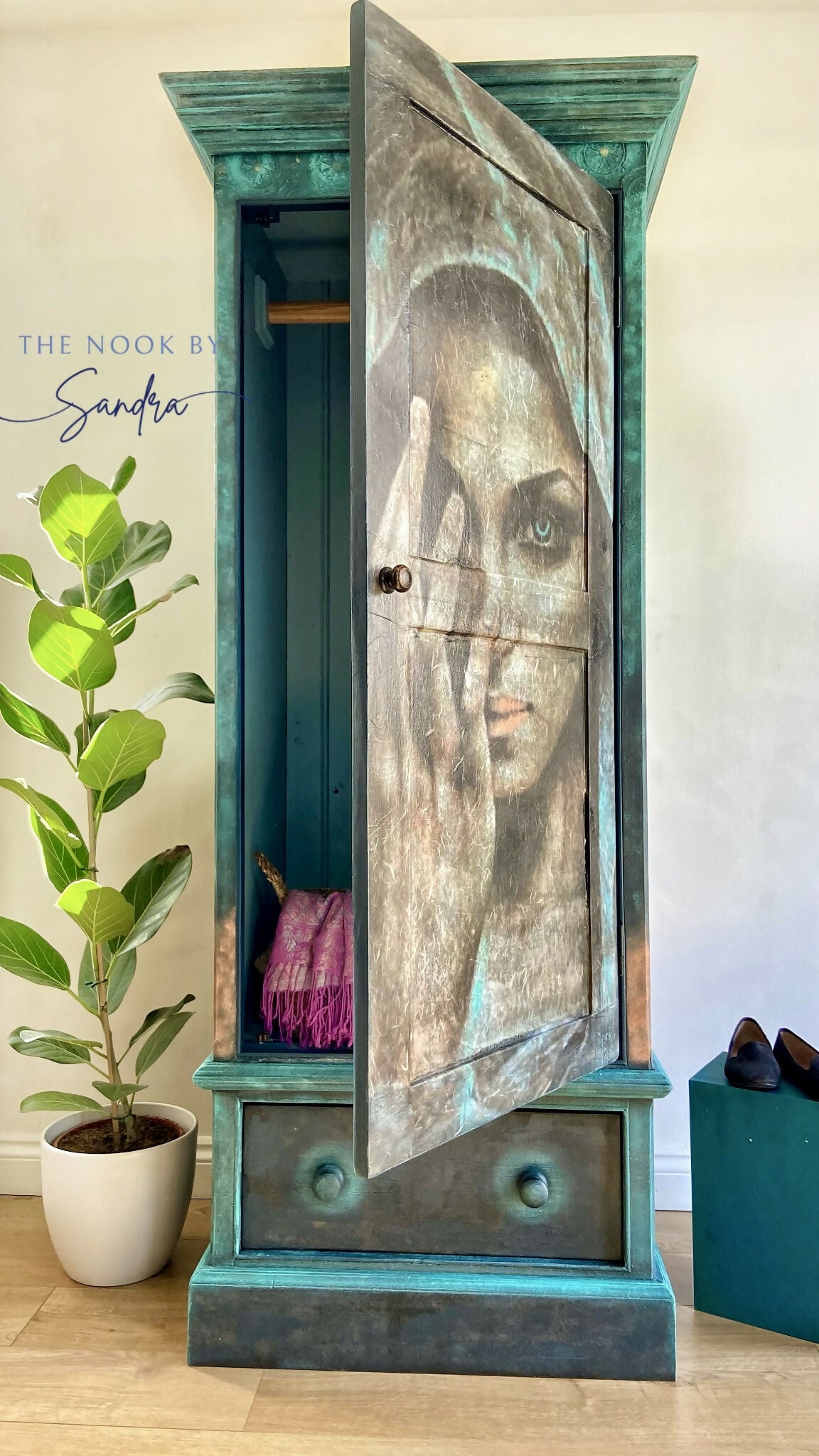 Hand-Painted Artisan Wardrobe - The "Enigma"