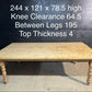 Large and Deep Pine Farmhouse Dining Table