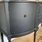 Vintage dark grey & gold leaf sideboard