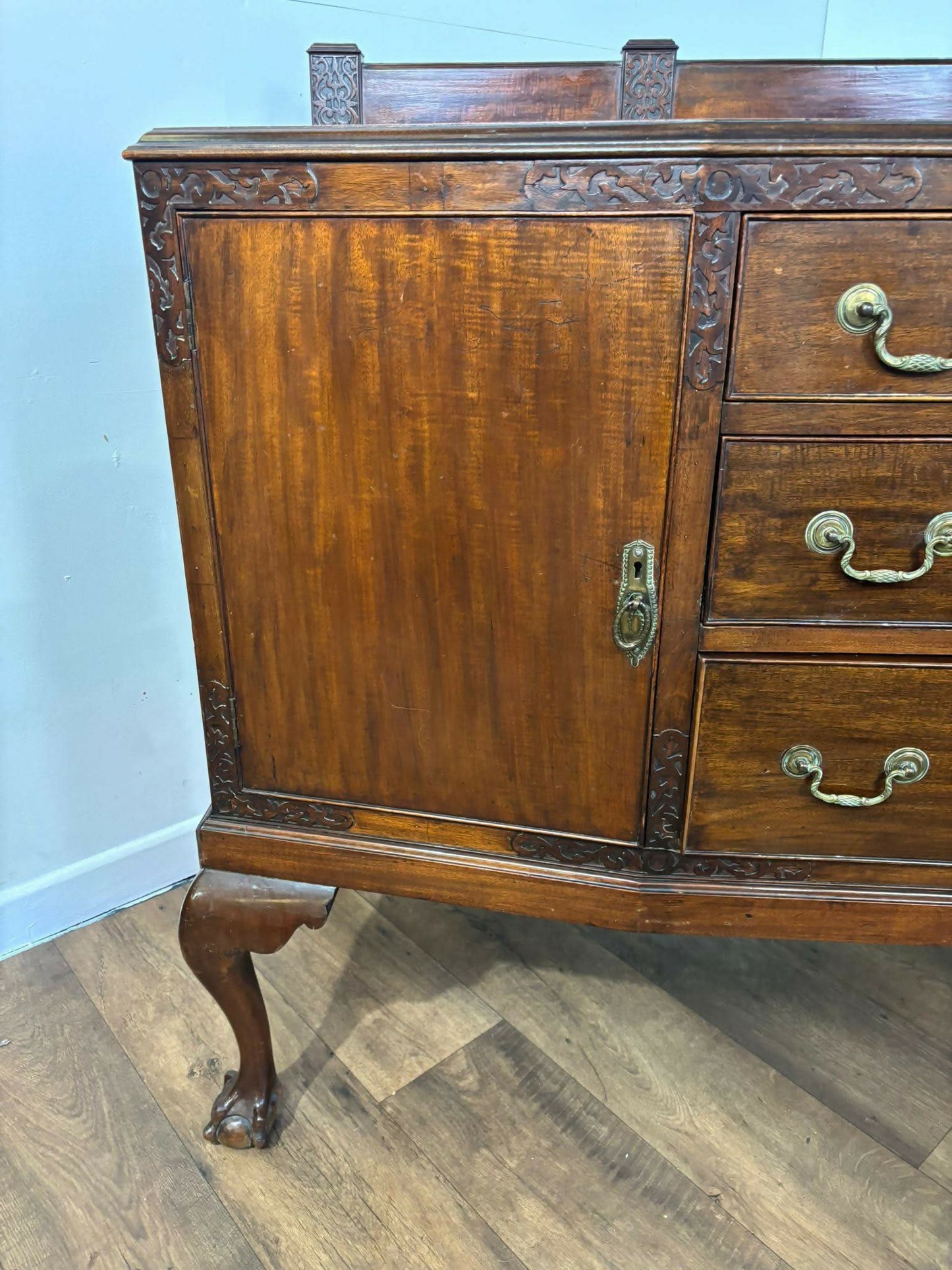 Edwardian Mahogany Bow Front Sideboard