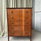 Tall Vintage Mid Century Chest Of Drawers Tallboy Retro Scandi Danish R1200