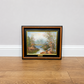 Painting Vintage French Style Signed Landscape Lake Cottage Framed LOT 6469