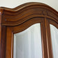 Wardrobe Antique French Style Walnut Mirrored Two Door Carved Armoire LOT 6538