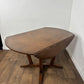 Vintage Round Oak Drop Leaf Dining Table