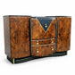 Burr Walnut 1930's Art Deco Cocktail Cabinet