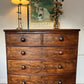 Antique Bow Front Flame Mahogany Chest of Drawers