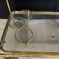 French Brass Faux Bamboo Cocktail Trolley