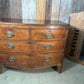 Antique Georgian Bowfront Two over Two Chest of Drawers, c 1820