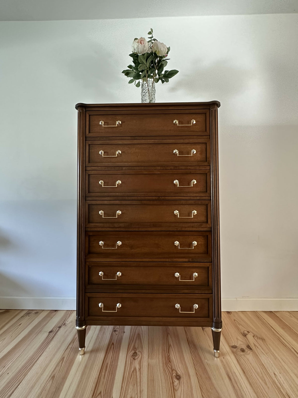 Vintage Stag Tallboy Chest Of Drawers Mid Century Tall Boy Stag Chateau