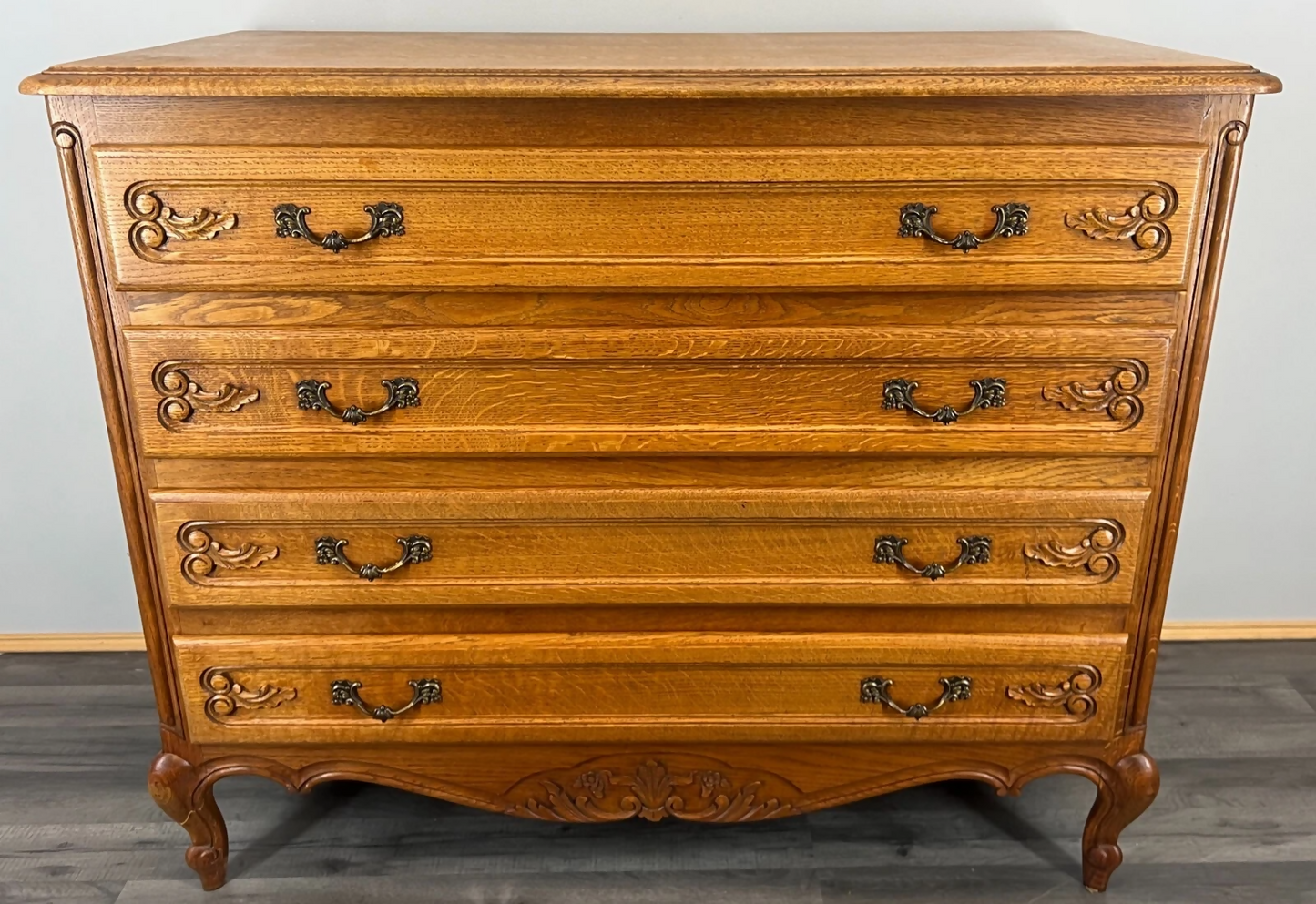 Chest of Drawers Vintage French Louis XIV Sideboard 4 Drawers Cabinet LOT 3555