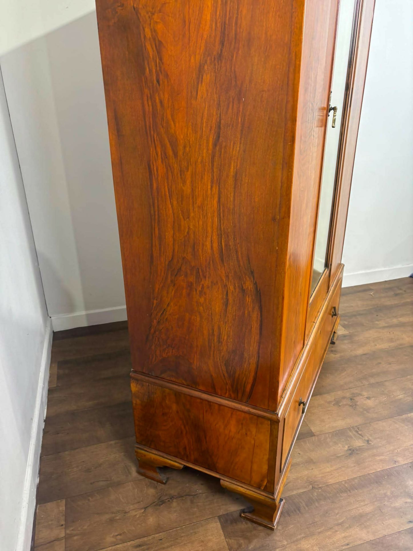 Art Deco Walnut Single Door Wardrobe