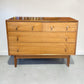 Mid-Century Quartersawn Sycamore Chest of Drawers by Maple & Co