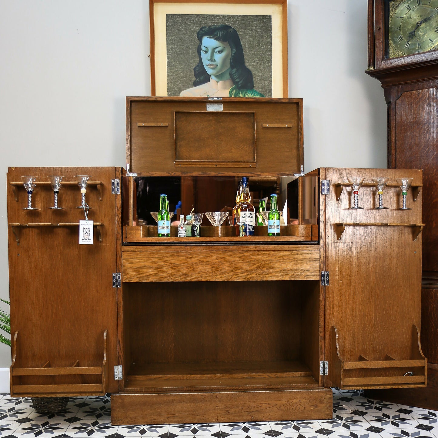 Oak Cocktail Cabinet Drinks Cabinet 1930s