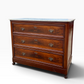 Antique Flame Mahogany Louis XVI Style Marble Top chest of drawers